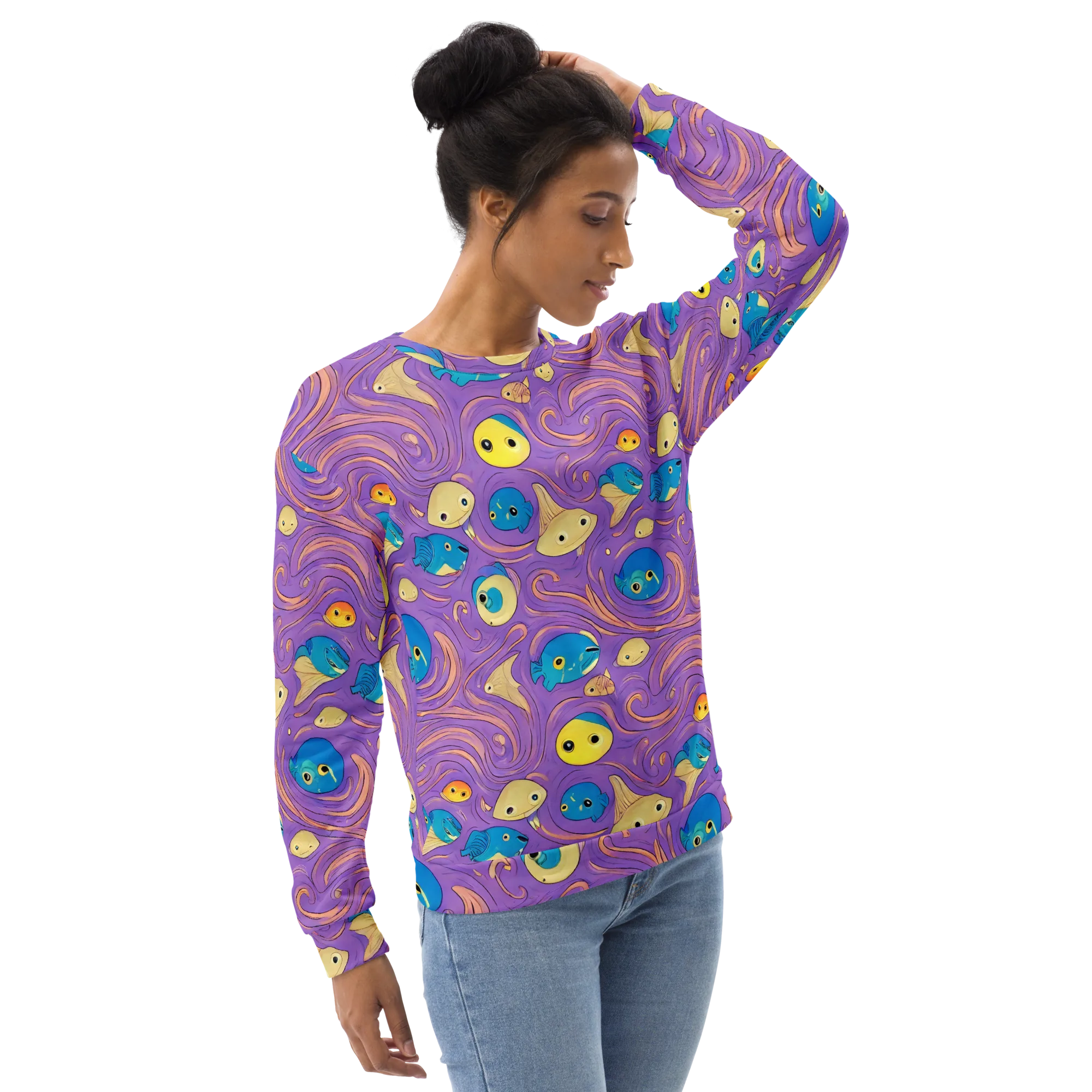 Violet Tide on Sweatshirt — Right Front