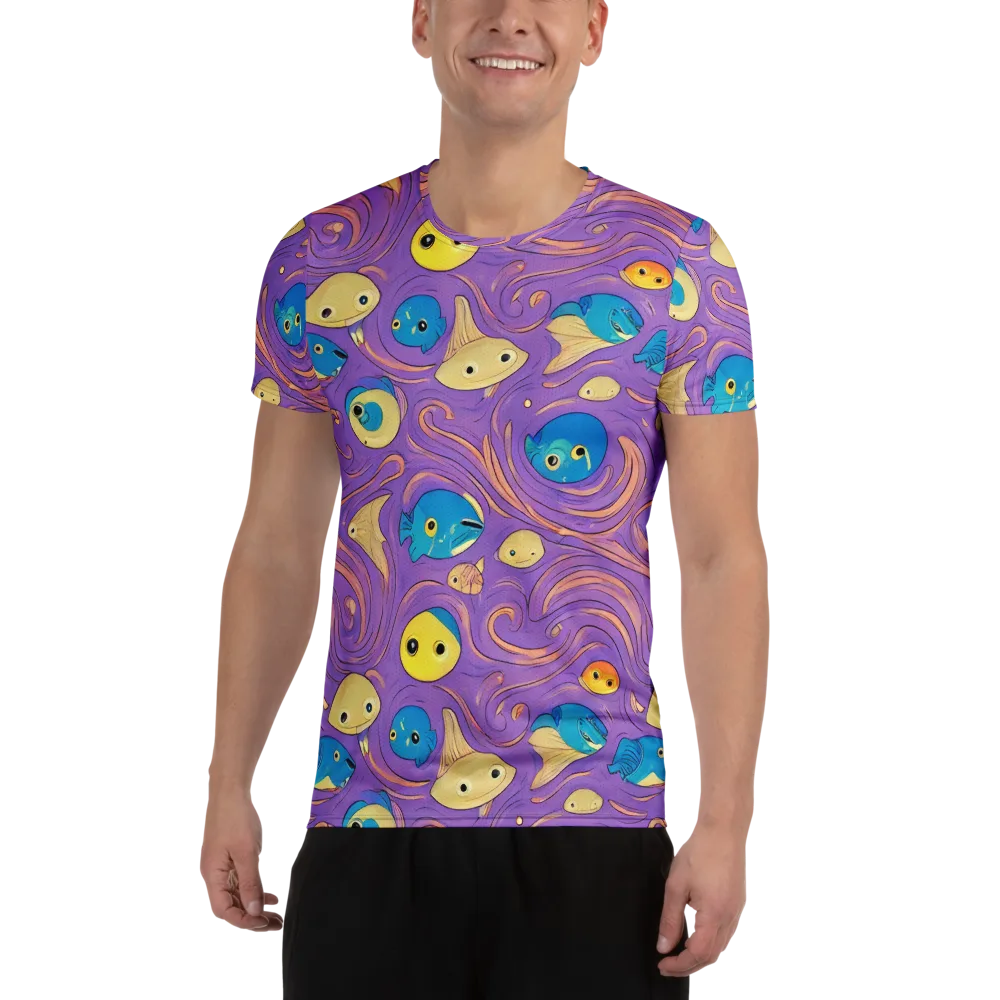 Violet Tide on Men's Athletic T-Shirt — Front
