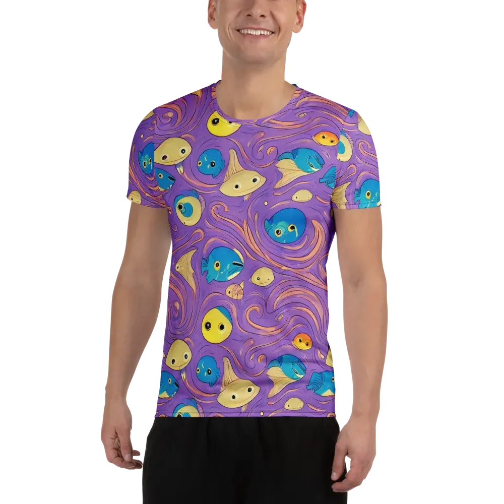 Violet Tide on Men's Athletic T-Shirt — Front