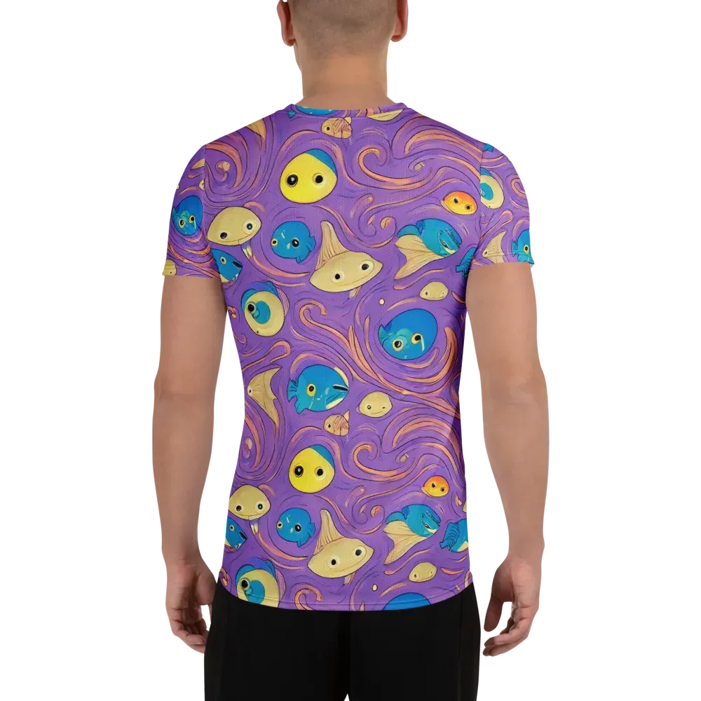 Violet Tide on Men's Athletic T-Shirt — Back