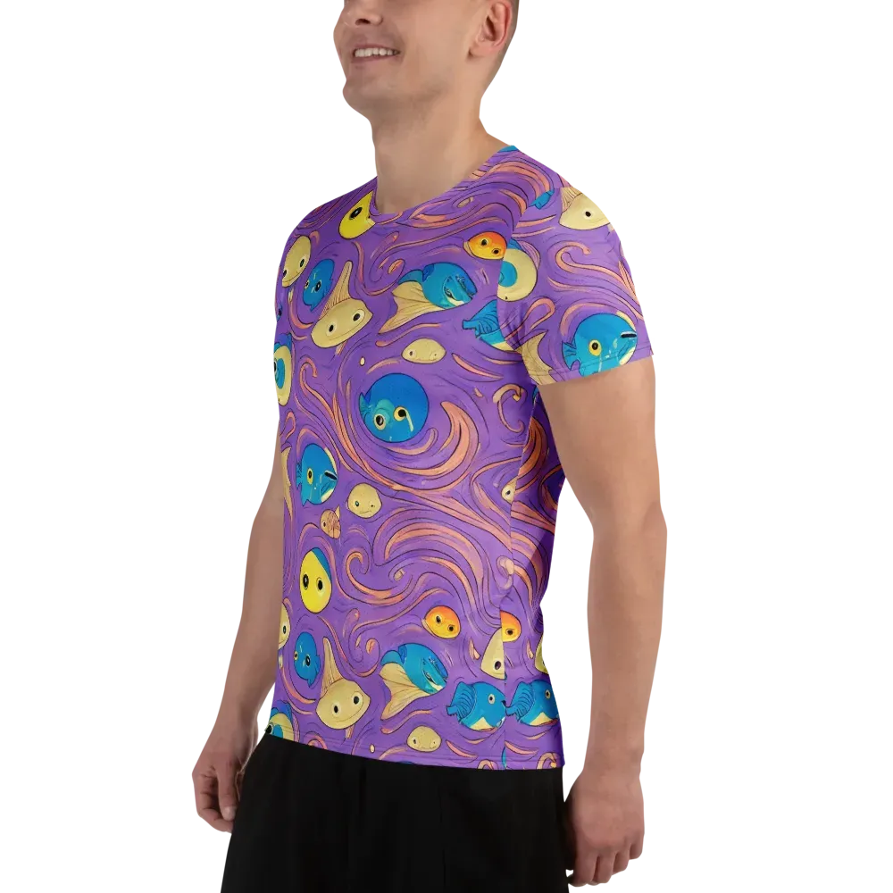Violet Tide on Men's Athletic T-Shirt — Left