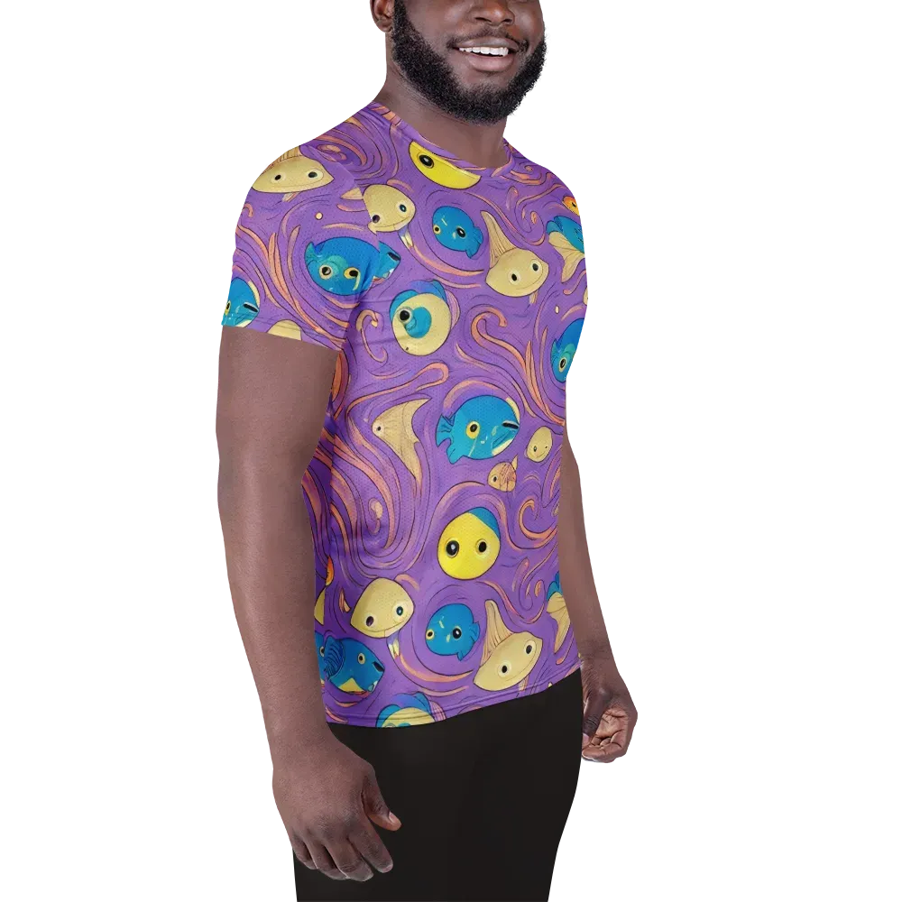 Violet Tide on Men's Athletic T-Shirt — Right