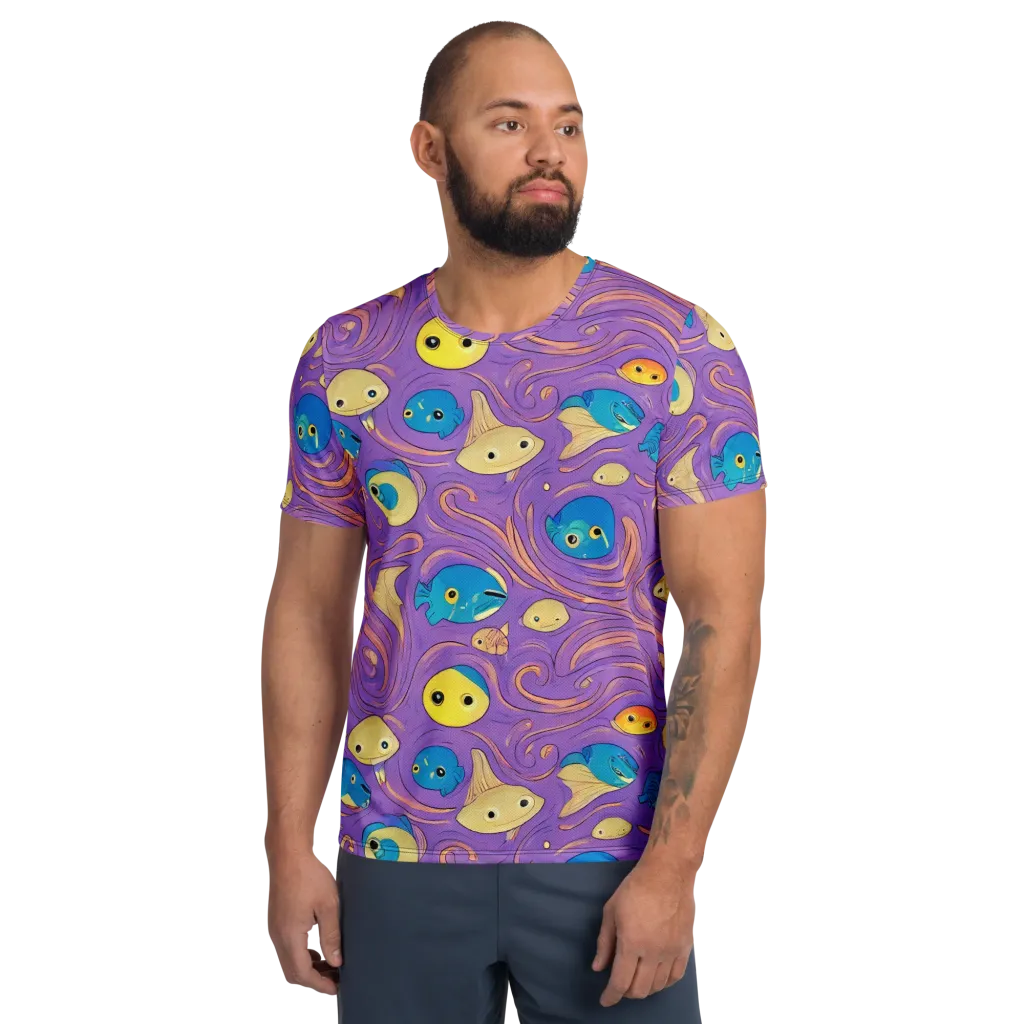 Violet Tide on Men's Athletic T-Shirt — Front