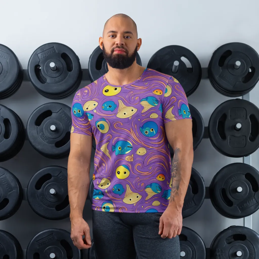 Violet Tide on Men's Athletic T-Shirt — Front