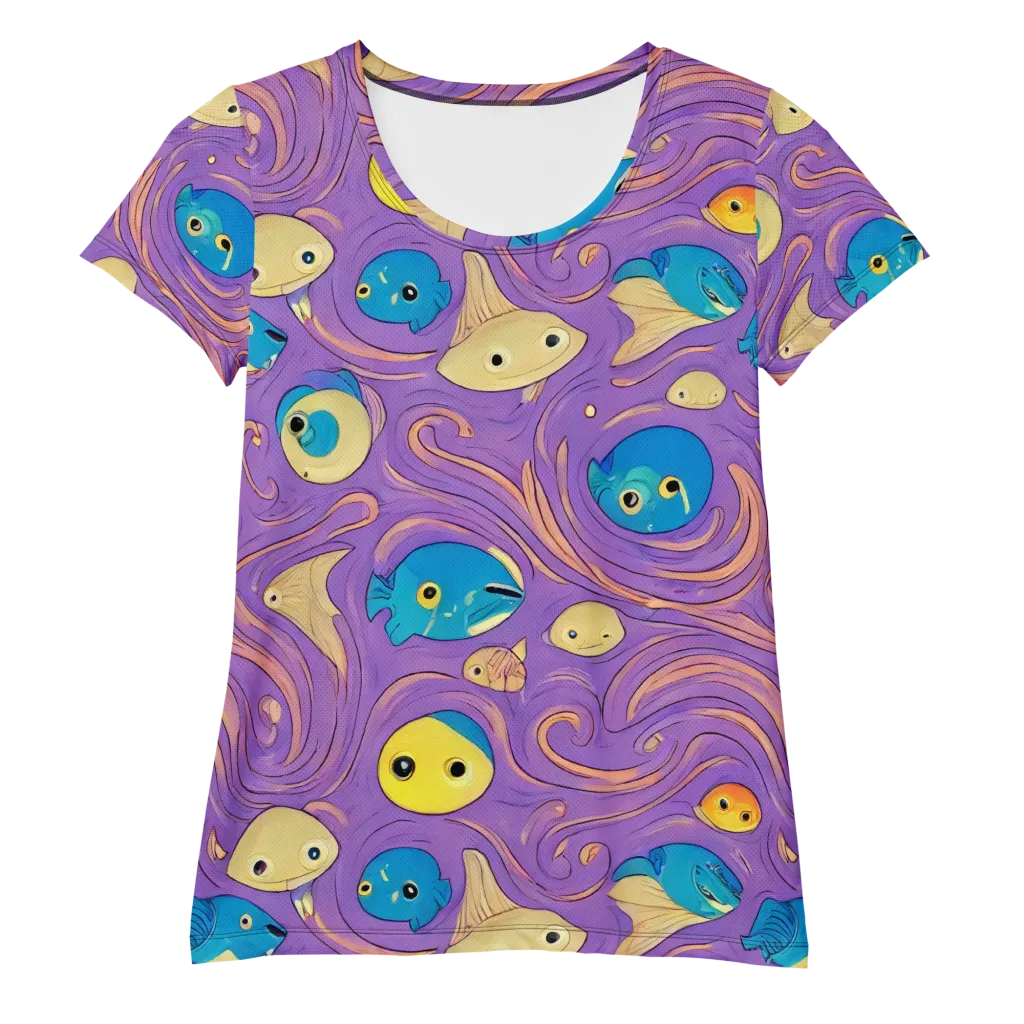 Violet Tide on Women's Athletic T-Shirt — Front
