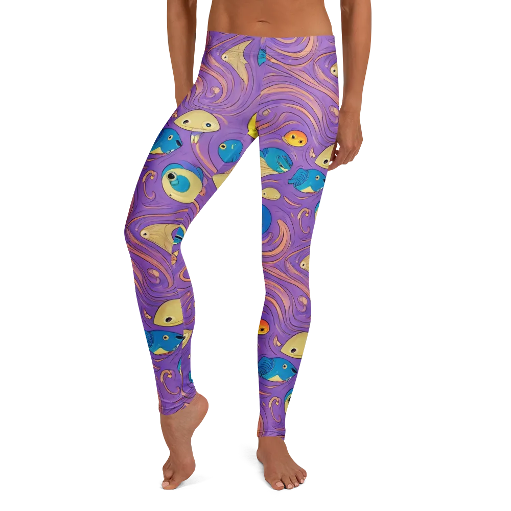 Violet Tide on Leggings — Front