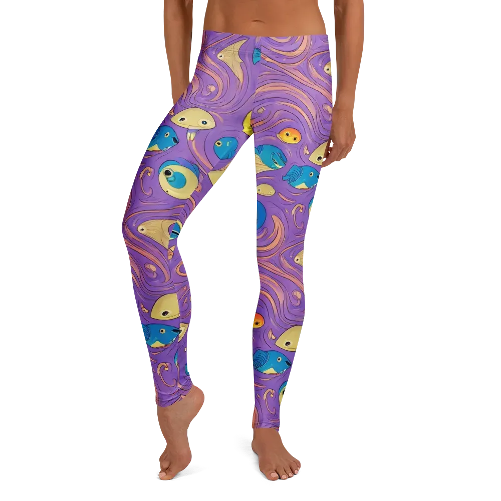 Violet Tide on Leggings — Front