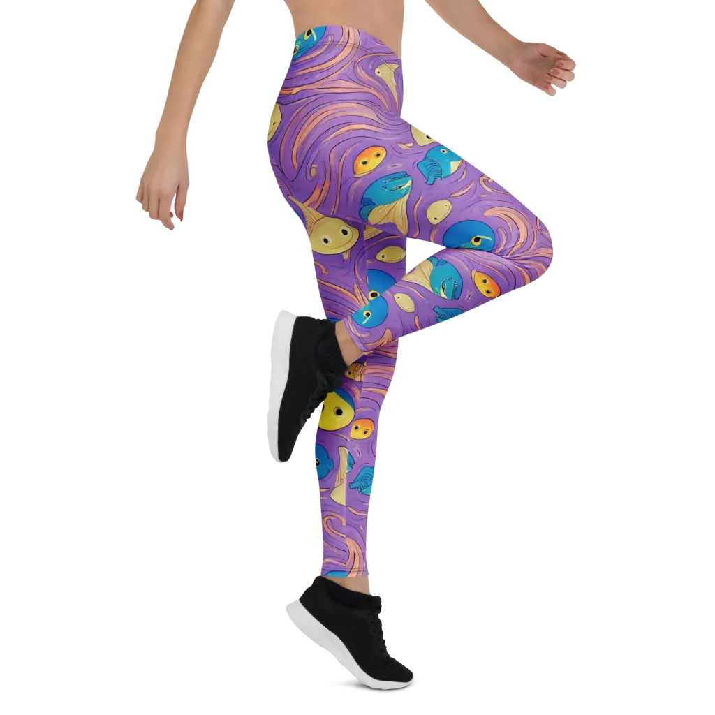 Violet Tide on Leggings — Right