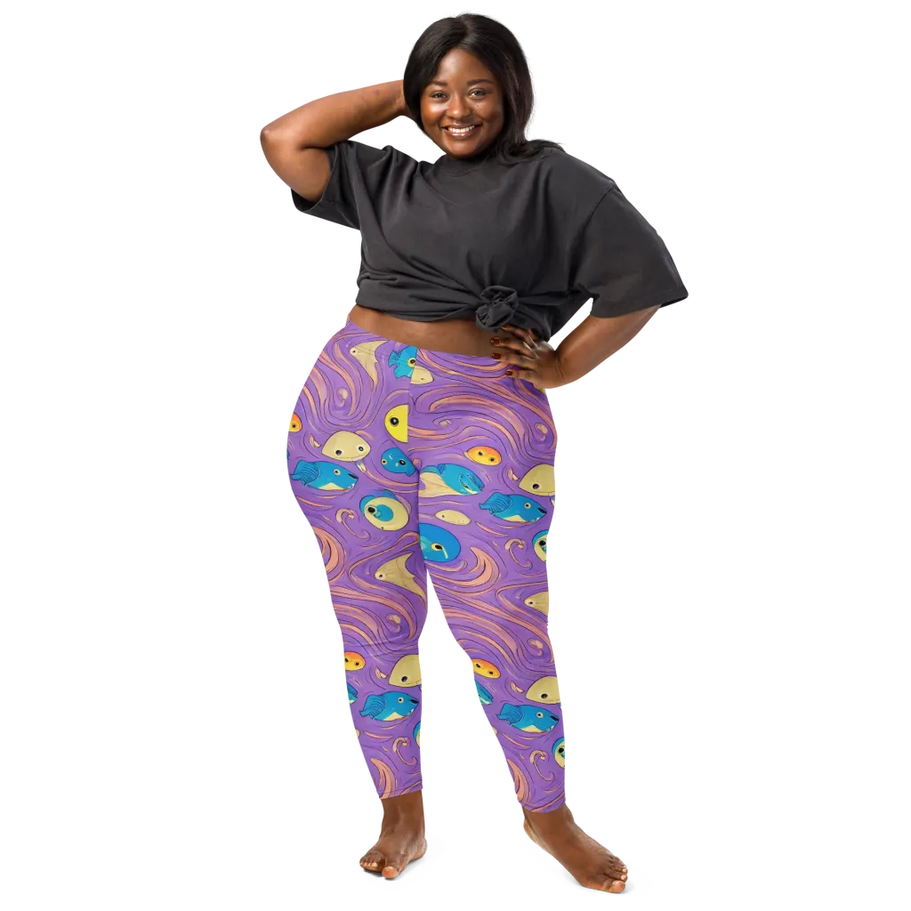 Violet Tide on Leggings — Front