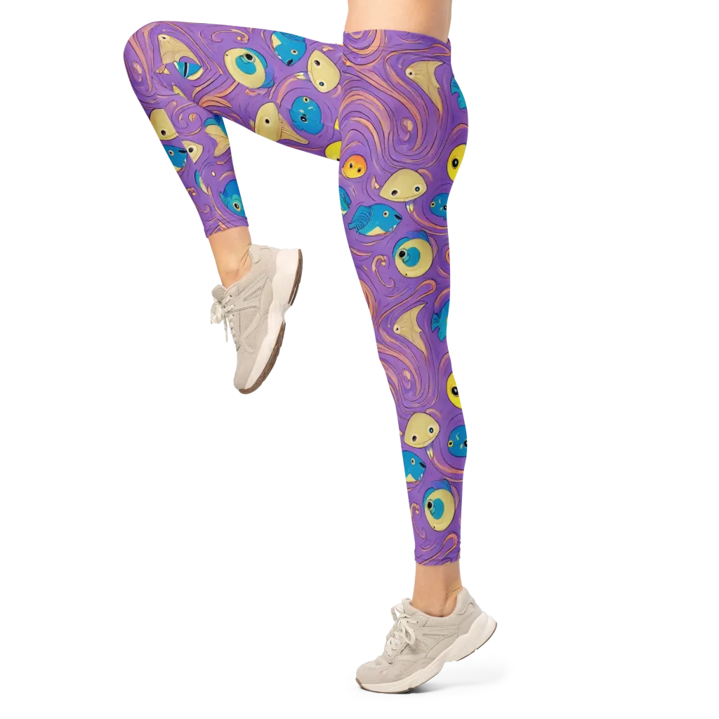 Violet Tide on Leggings — Left