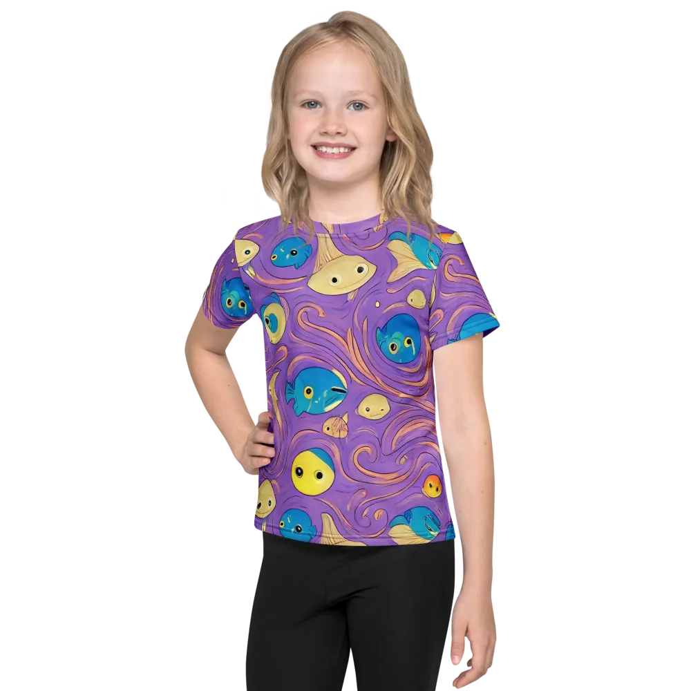 Violet Tide on Kids Crew Neck T-Shirt — Front