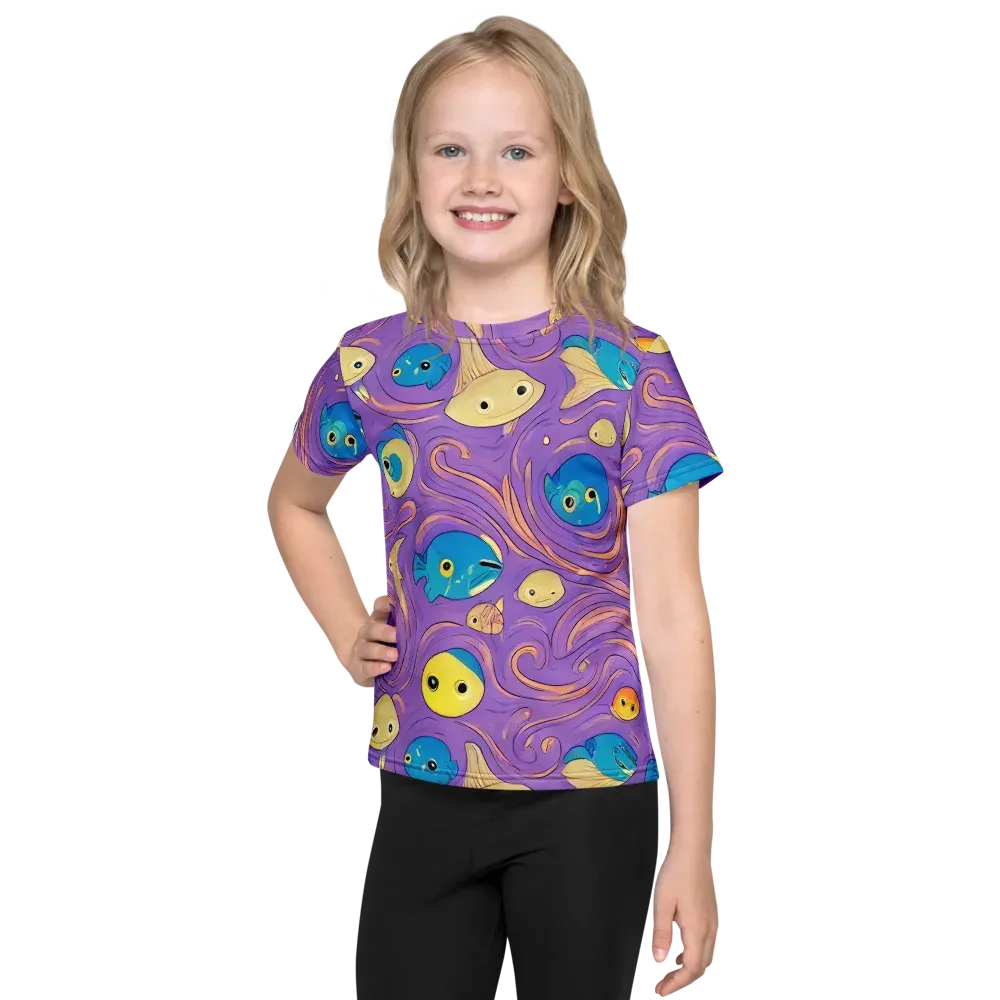 Violet Tide on Kids Crew Neck T-Shirt — Front