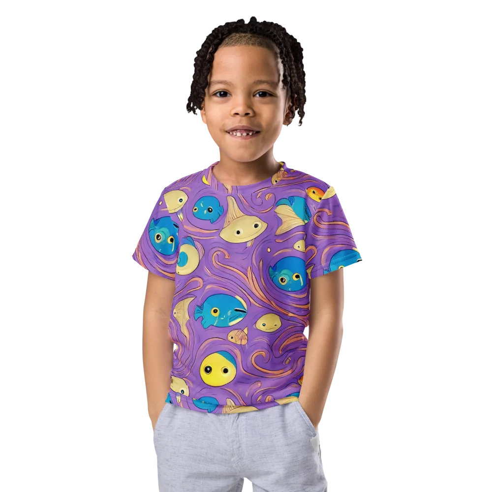 Violet Tide on Kids Crew Neck T-Shirt — Front