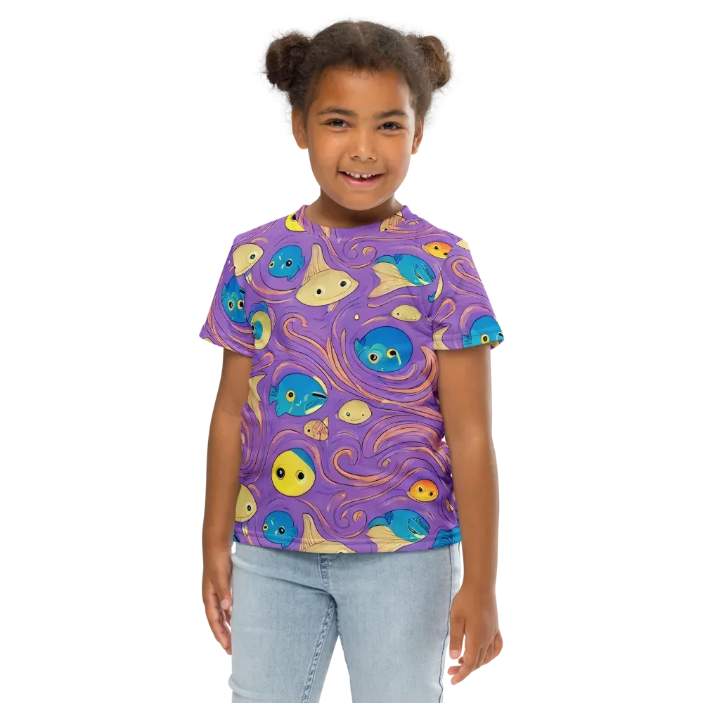 Violet Tide on Kids Crew Neck T-Shirt — Front