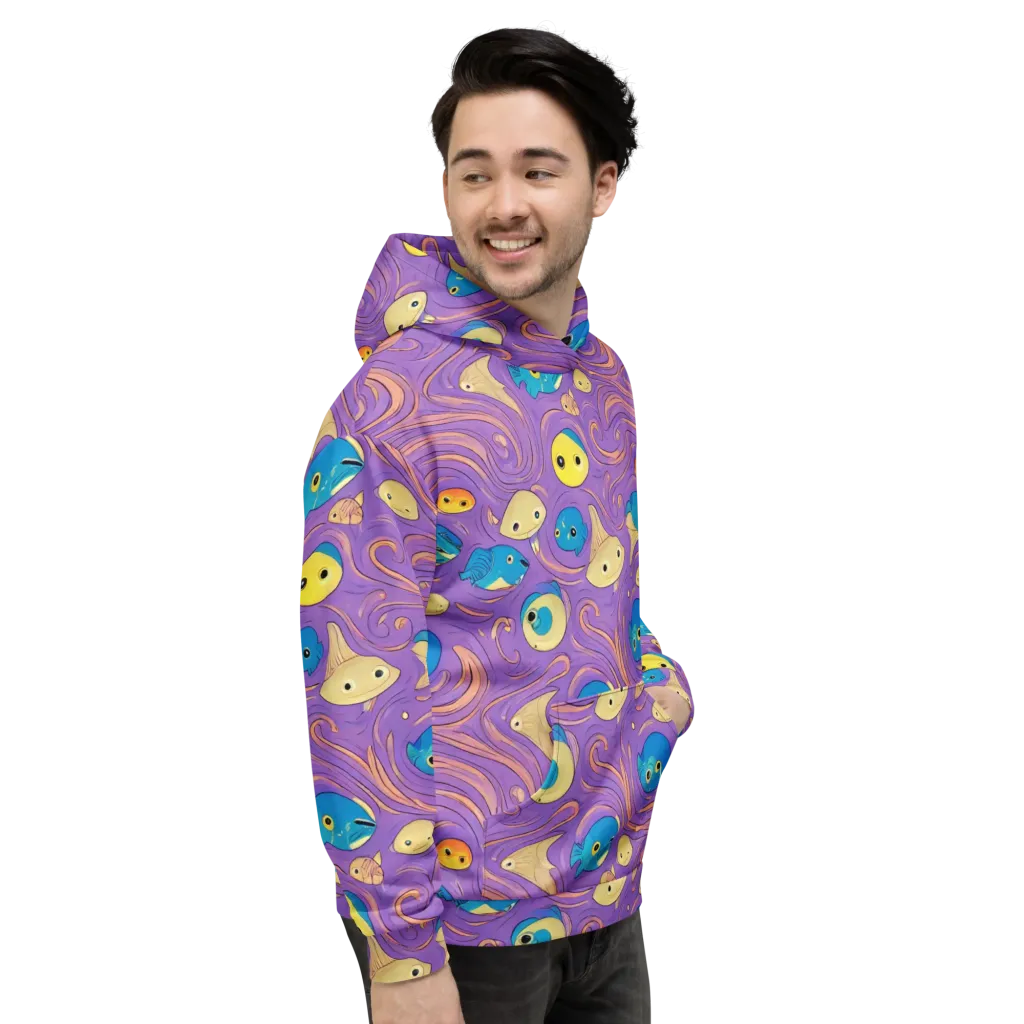 Violet Tide on Hoodie — Right