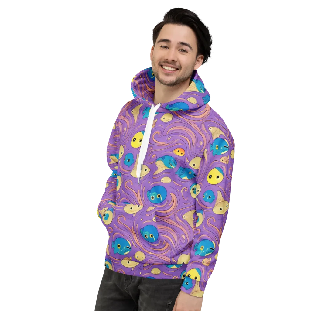Violet Tide on Hoodie — Left