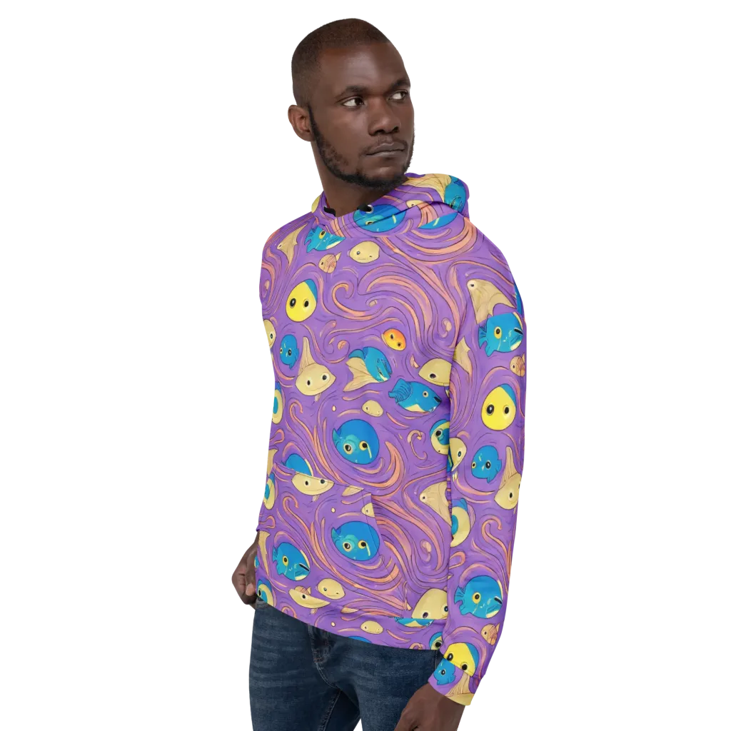 Violet Tide on Hoodie — Left