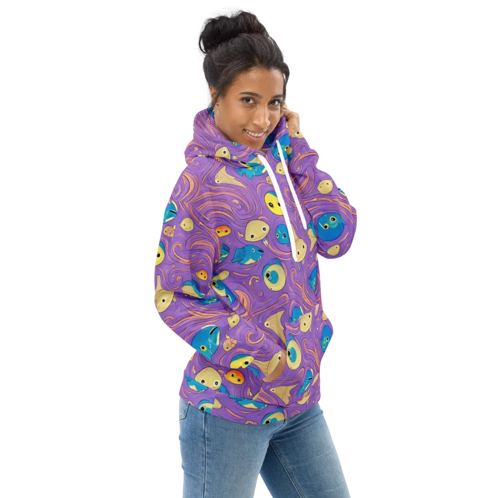 Violet Tide on Hoodie — Right