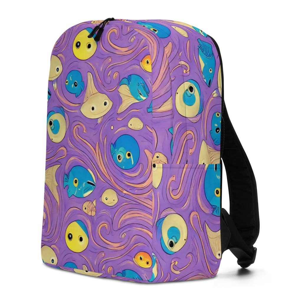 Violet Tide on Minimalist Backpack — Left
