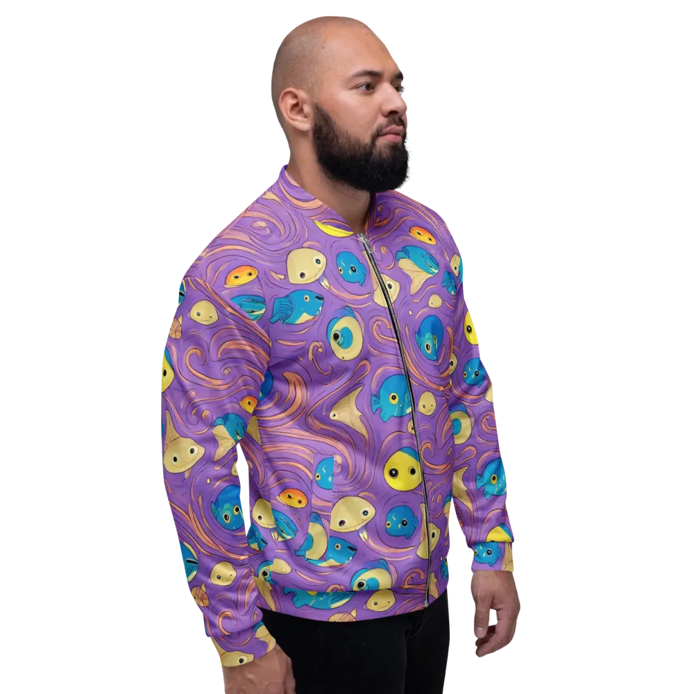 Violet Tide on Bomber Jacket — Right