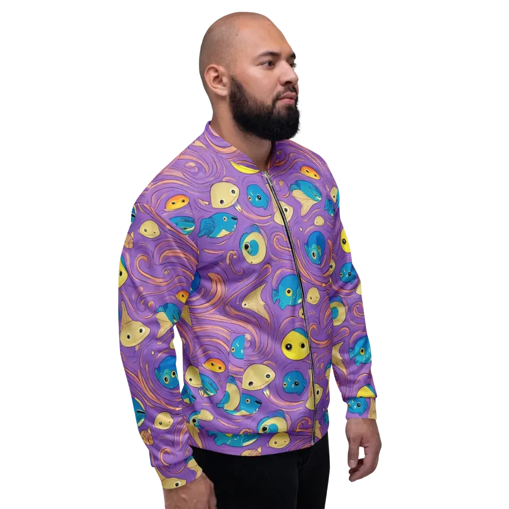 Violet Tide on Bomber Jacket — Right