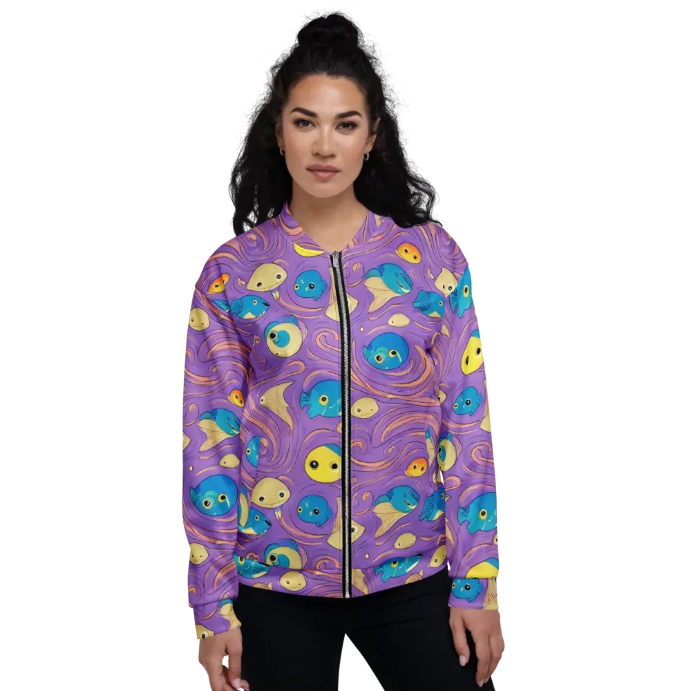 Violet Tide on Bomber Jacket — Front