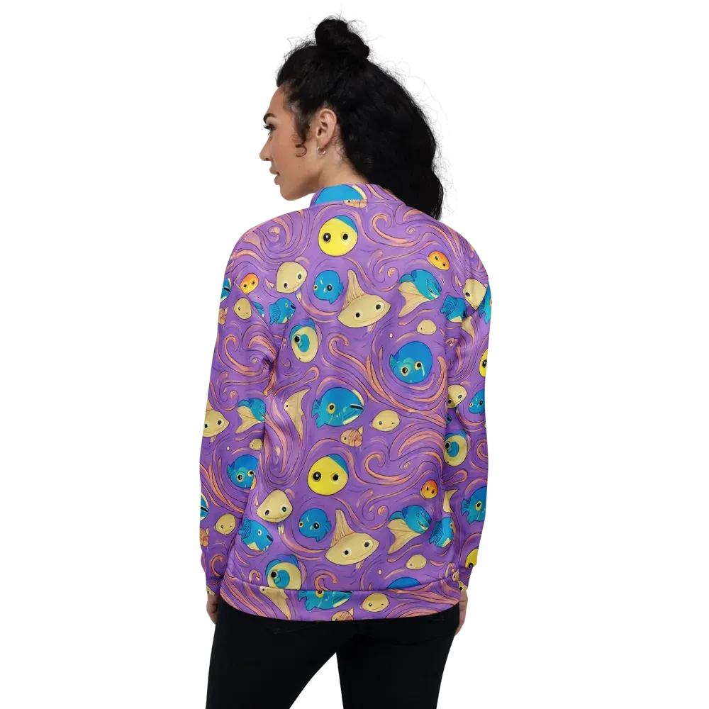 Violet Tide on Bomber Jacket — Back