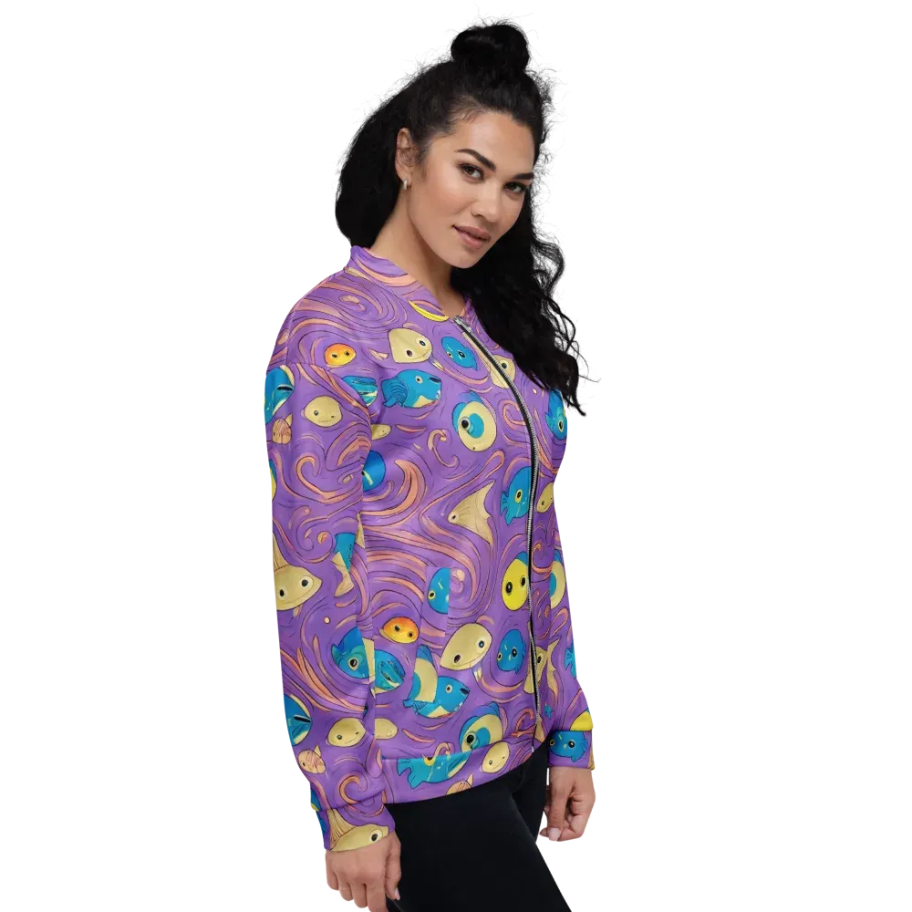Violet Tide on Bomber Jacket — Right