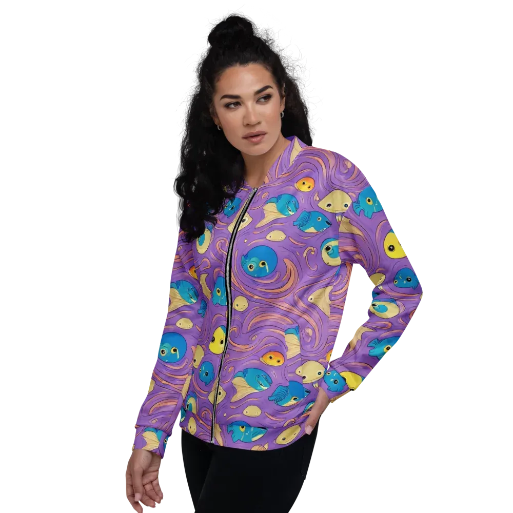 Violet Tide on Bomber Jacket — Left