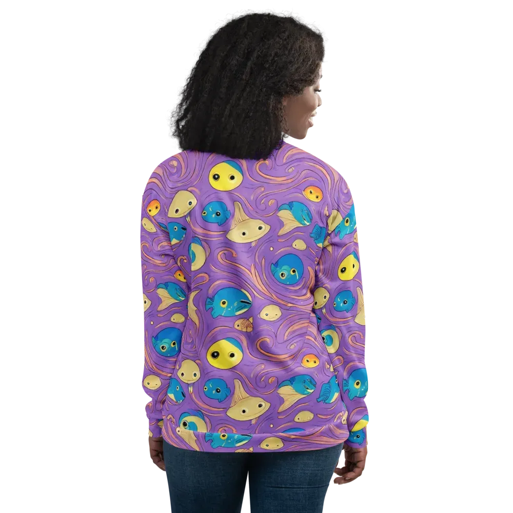 Violet Tide on Bomber Jacket — Back