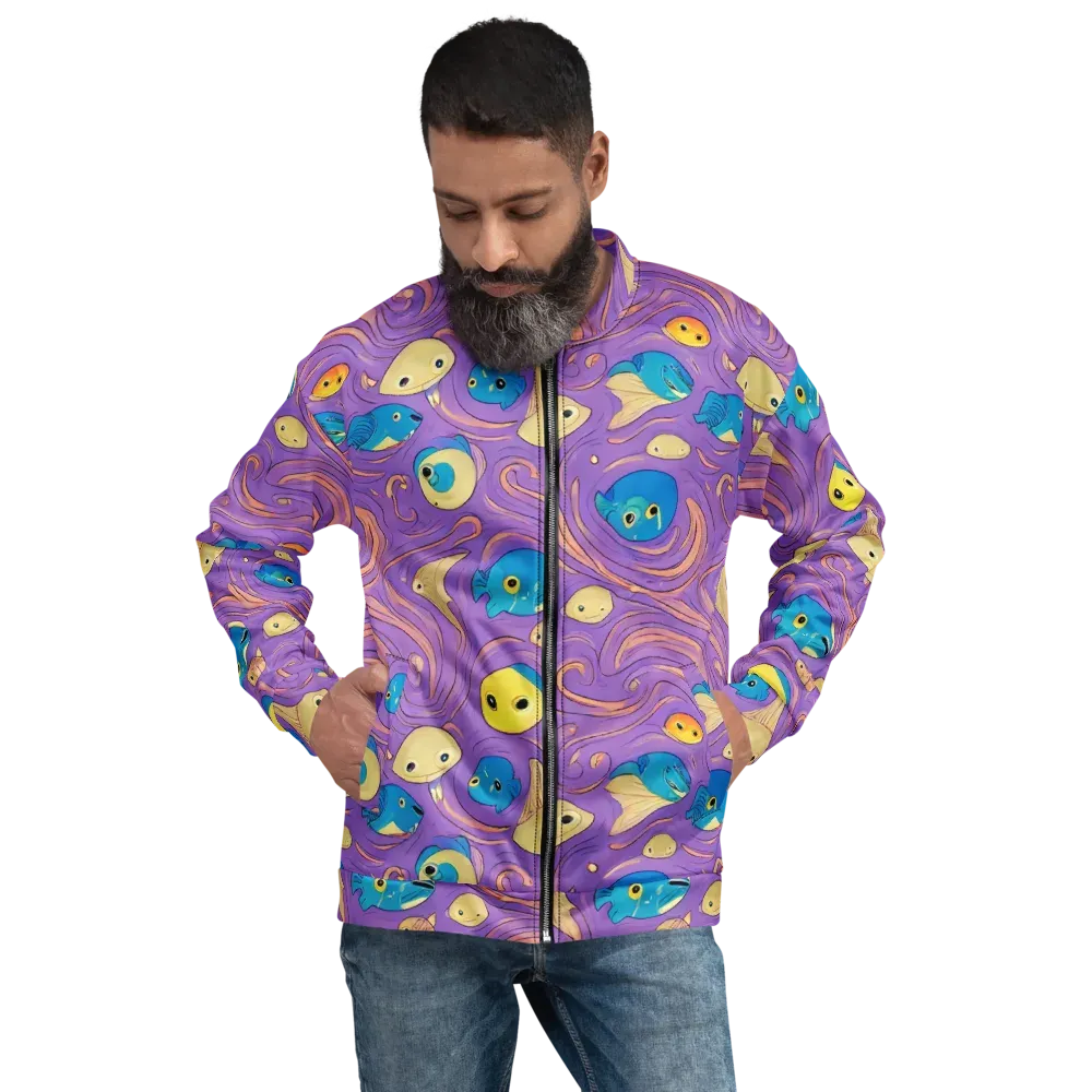 Violet Tide on Bomber Jacket — Front
