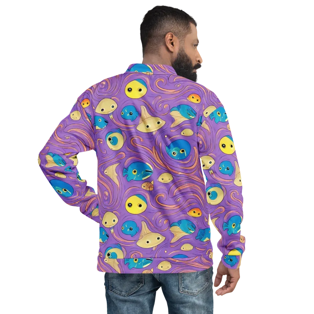 Violet Tide on Bomber Jacket — Back