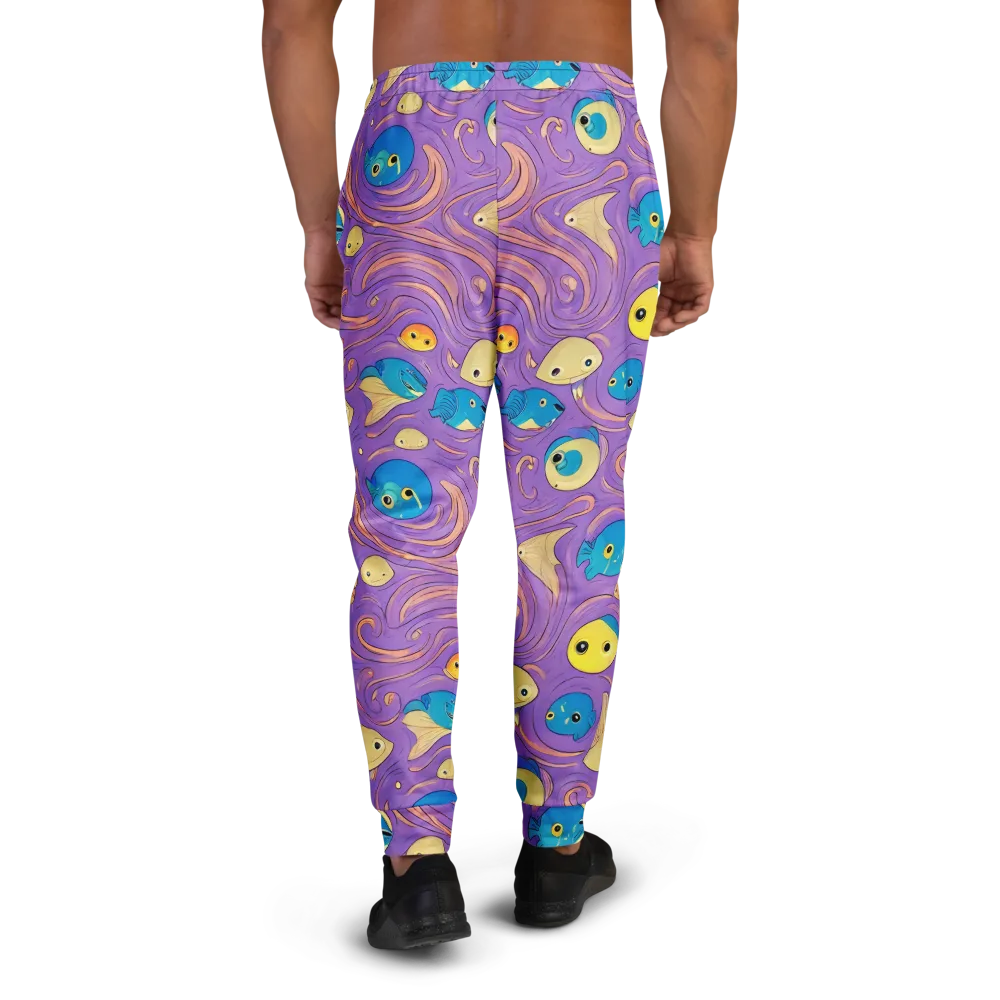 Violet Tide on Men's Joggers — Back