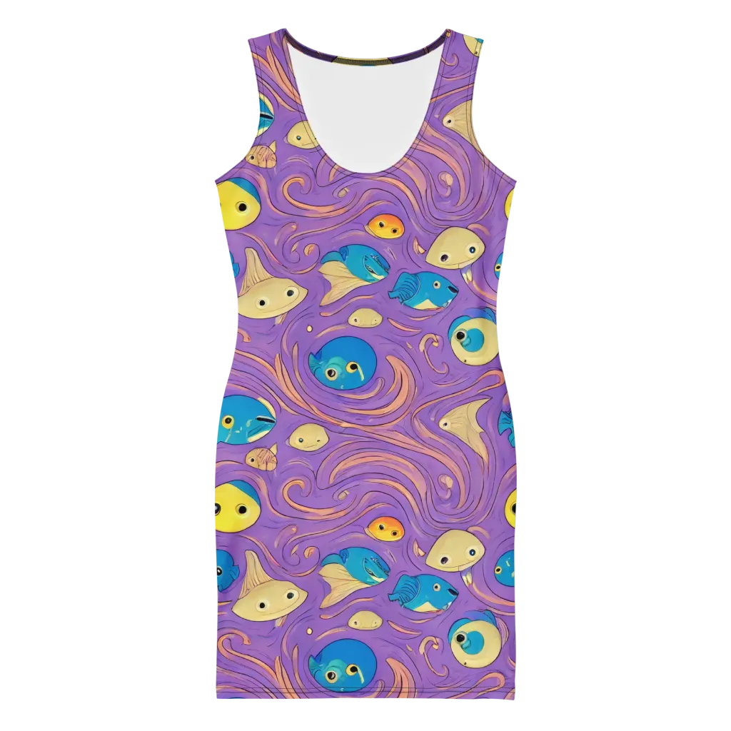 Violet Tide on Bodycon Dress — Front