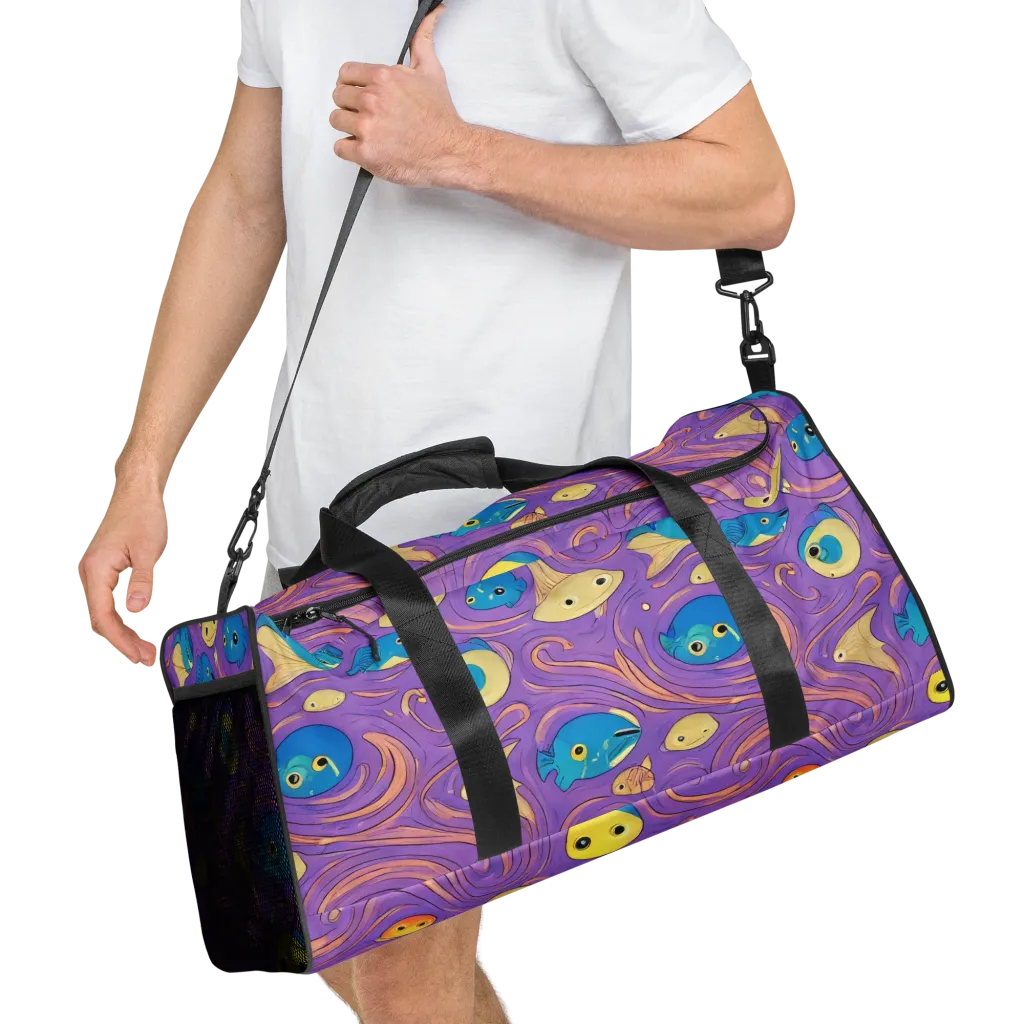 Violet Tide on Duffle Bag — Right Front
