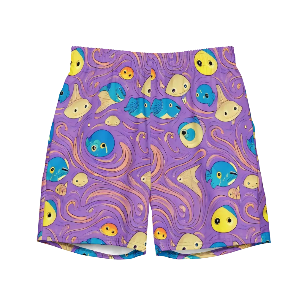 Violet Tide on Swim Trunks — Front