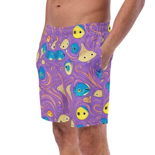 Violet Tide on a Swim Trunks