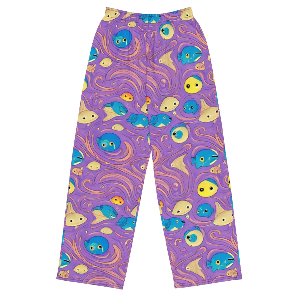 Violet Tide on Wide-Leg Pants — Front