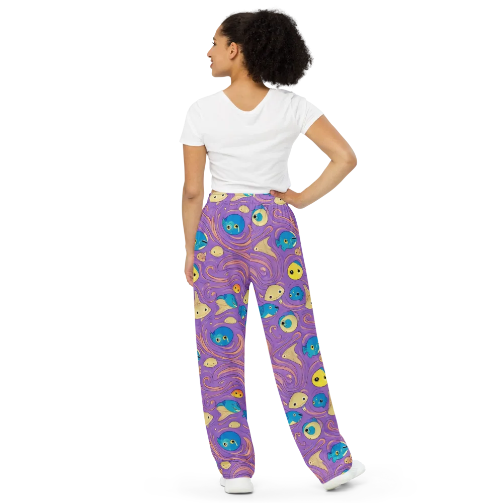 Violet Tide on Wide-Leg Pants — Back