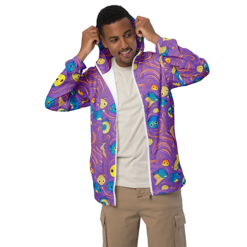 Violet Tide on Men's Windbreaker — Front