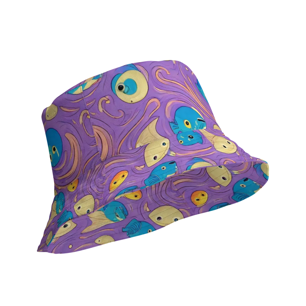 Violet Tide on Reversible Bucket Hat — Product details Outside