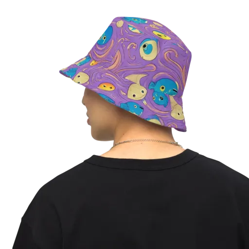 Violet Tide on a Reversible Bucket Hat