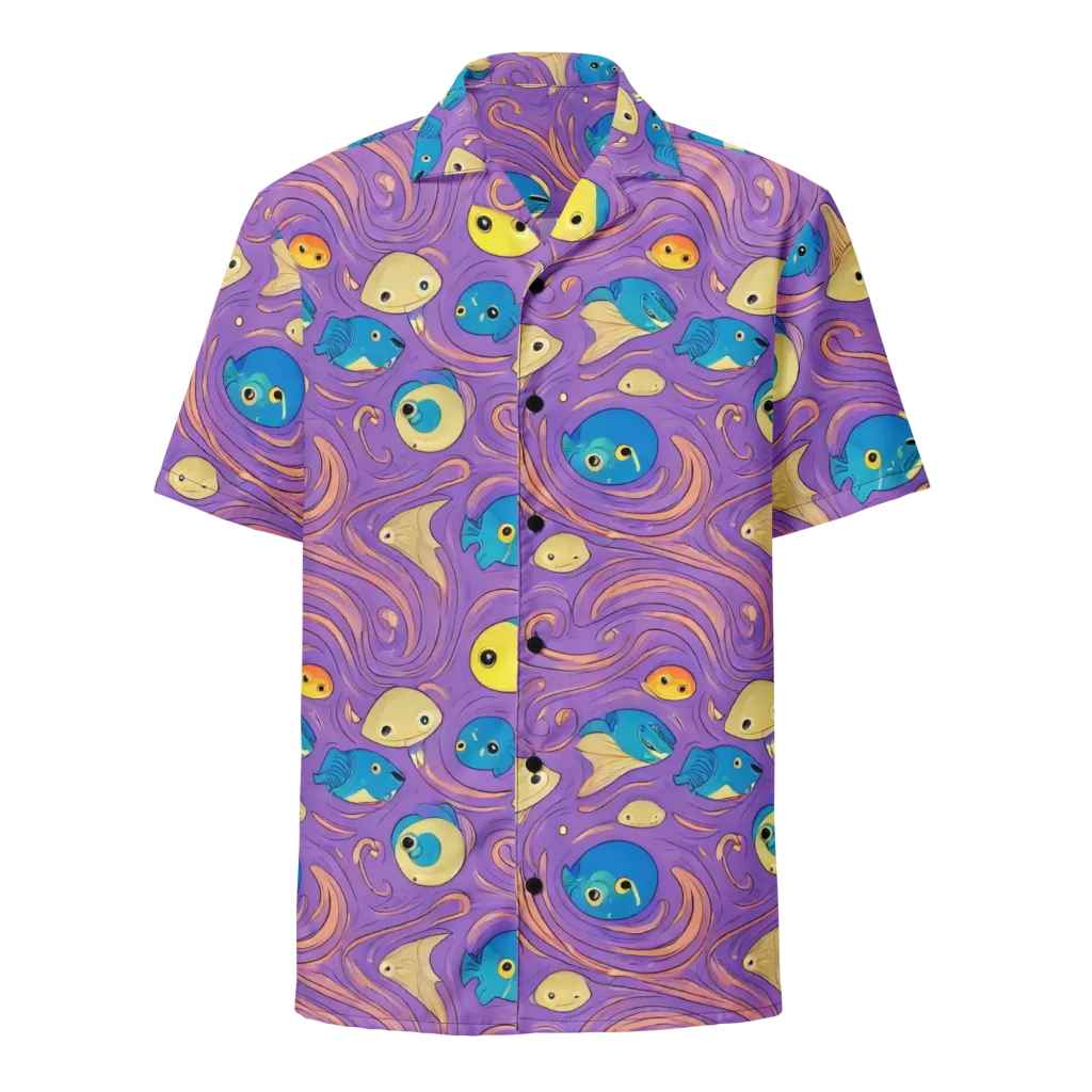 Violet Tide on Button Shirt — Front