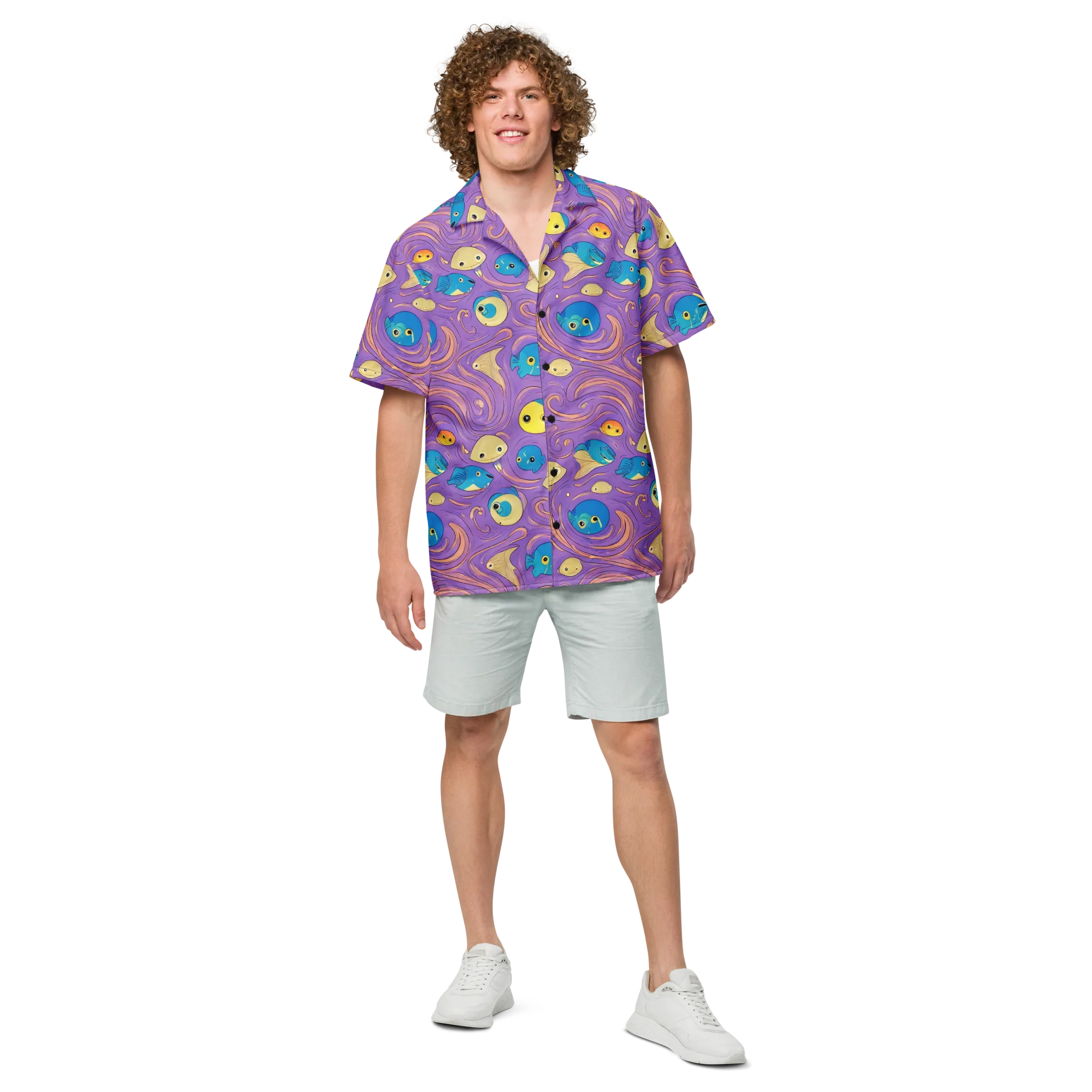 Violet Tide on Button Shirt — Front