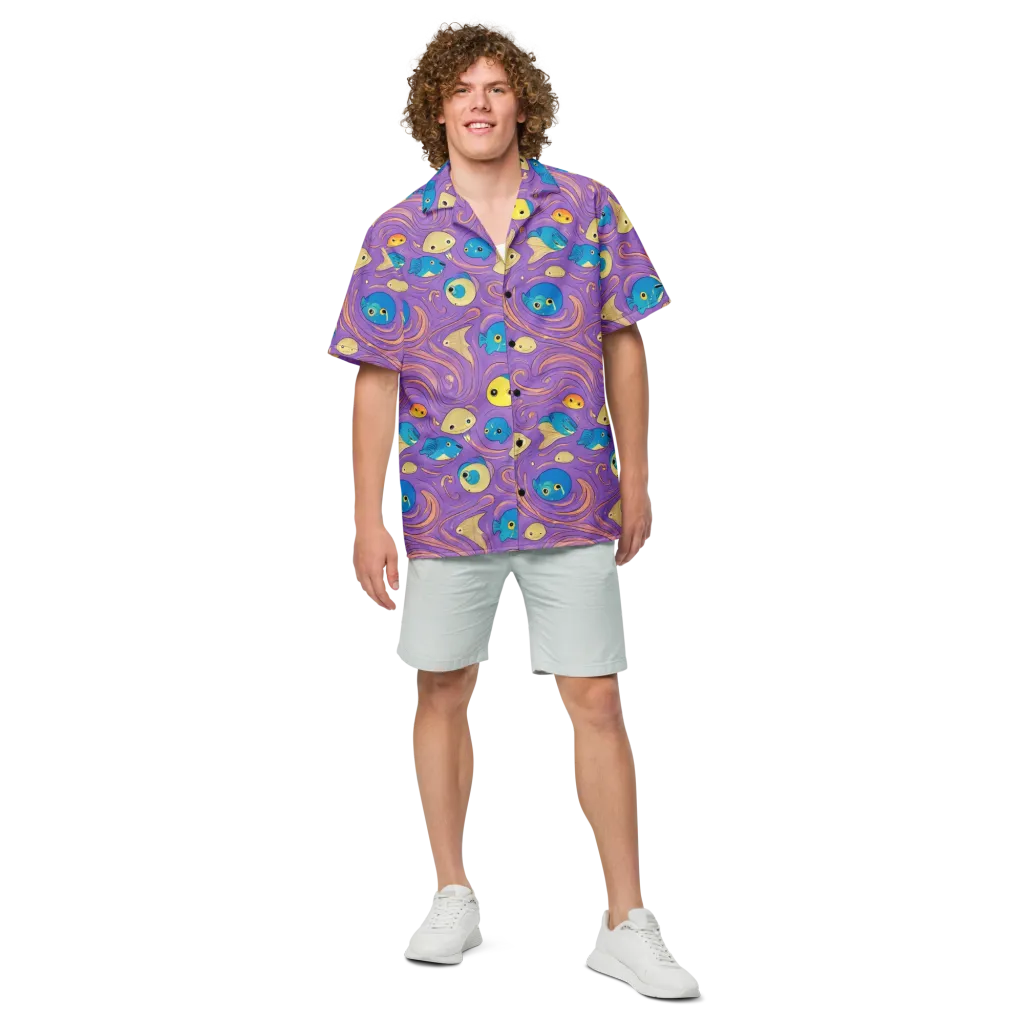 Violet Tide on Button Shirt — Front
