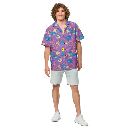Violet Tide on a Button Shirt