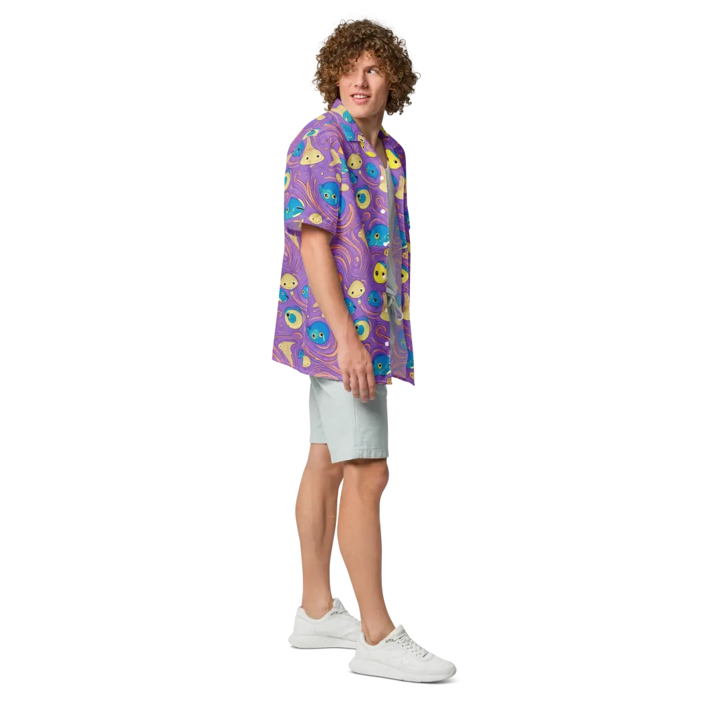 Violet Tide on Button Shirt — Right