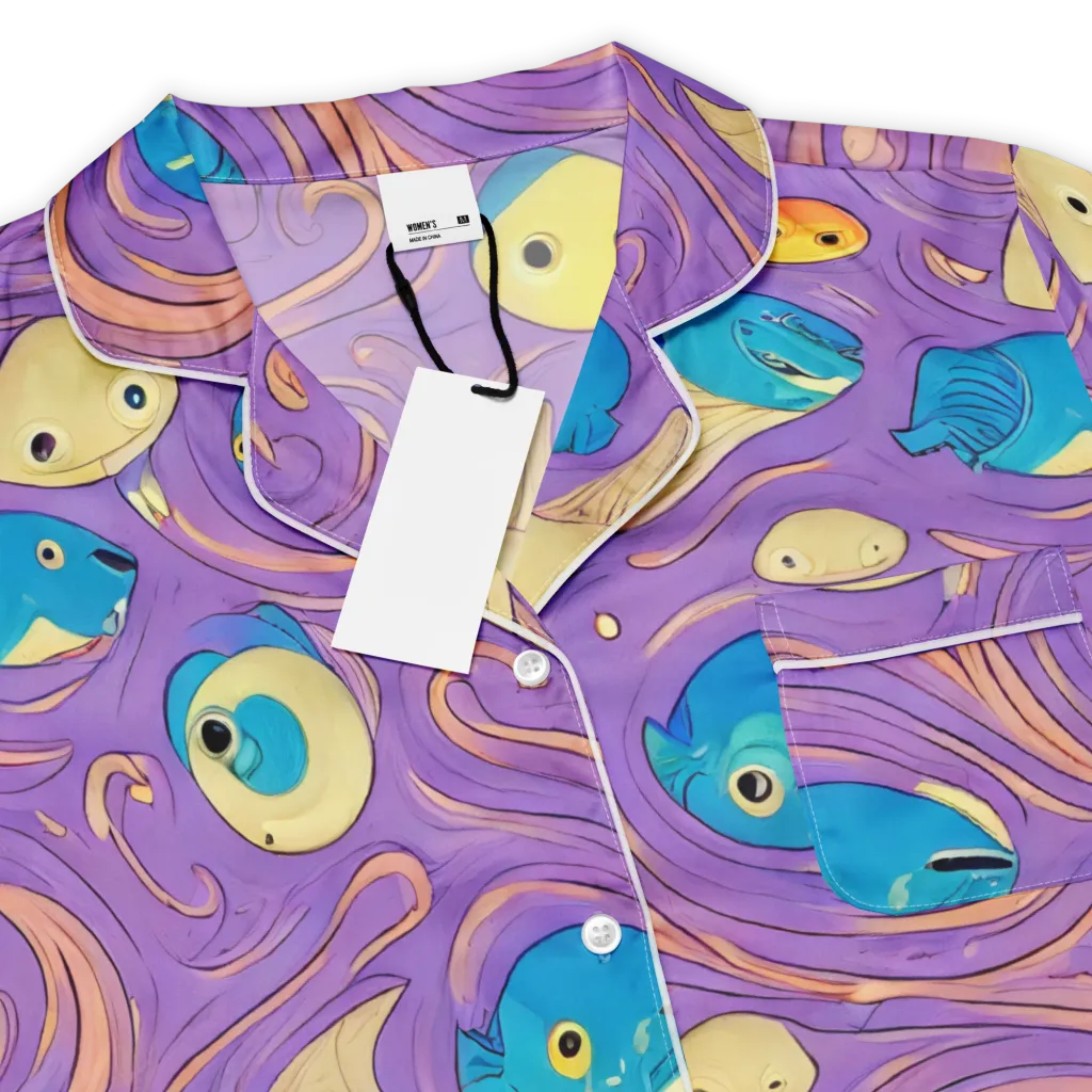 Violet Tide on Women's Short Sleeve Pajama Top — Product details