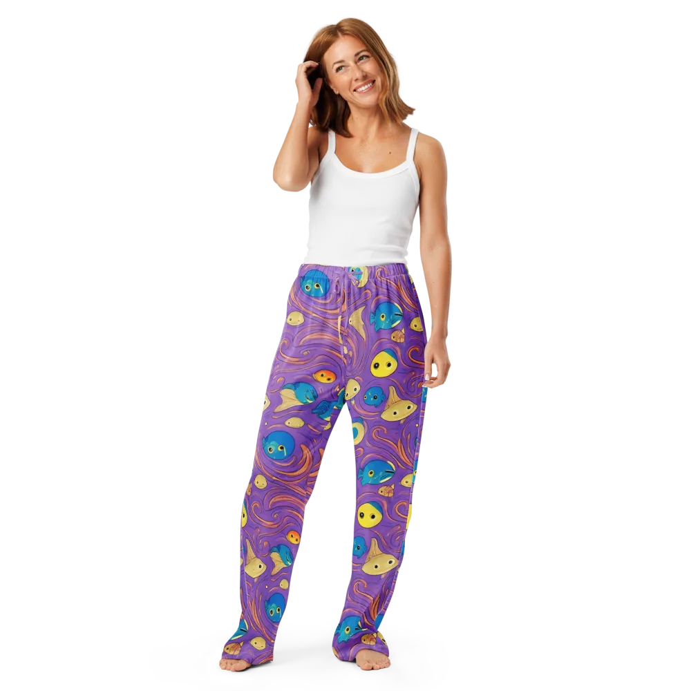 Violet Tide on Women's Pajama Pants — Front