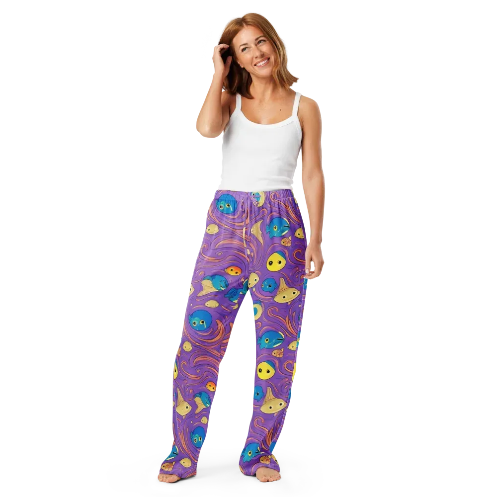 Violet Tide on Women's Pajama Pants — Front